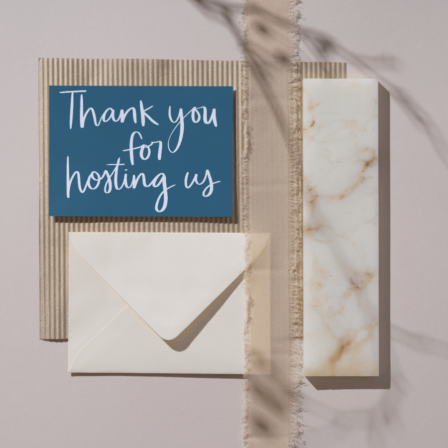 Thank You For Hosting Card